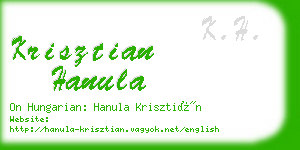 krisztian hanula business card